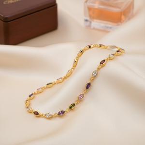 Colorful Stone Oval <b>Charms</b> Bracelet Turkish Wholesale Elegant Best Selling Handmade 925 Sterling Silver Jewelry - Product Image 2