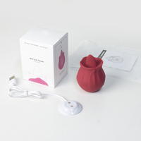 Rosen-Zungen-Leckvibrator aus Silikon für Frauen Klitoris- und Brustwarzen-Stimulator Großhandel Weiblicher Masturbator Erotikspielzeug für Erwachsene