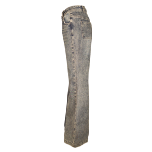 Jeans Bootcut da Donna a Vita Alta in Cotone Traspirante, Stile Retrò Effetto Stone Washed e Distressed, per Autunno Inverno, Ufficio e Pendolarismo, OEM - Product Image 2