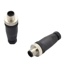 Connecteur M12 câblable sur site, 4, 5, 8 broches, borne à vis, étanche, pour câblage de capteur