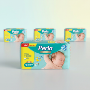 ผ้าอ้อมสำเร็จรูปคุณภาพสูง PERLA Mega XXL แบบกางเกง ระบายอากาศดีเยี่ยม แผ่นหลังระบายอากาศ ป้องกันการรั่วซึม 3 มิติ ดูดซับได้ดีเยี่ยม สำหรับเด็กทารก - Product Image 1