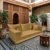 Canapé-lit moderne pliable en velours, multifonctionnel, empilable, style Majlis arabe, pour le salon