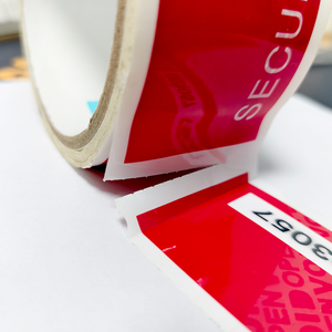 Tamper Resistant VOID Security Seal <b>Tape</b> with Unique Numbering and Perforation for Document and Box Security - Product Image 3