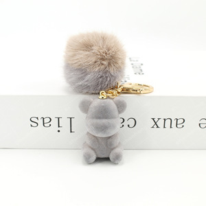 <span class=keywords><strong>Porte</strong></span>-clés <span class=keywords><strong>pompon</strong></span> en fourrure de lapin, 30 pièces, faux bibelot, accessoire pour sac, breloques pour sacs, dessin animé, 2022 - Product Image 5