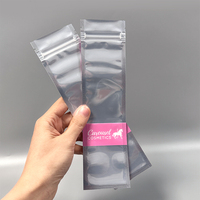 Sac de maquillage en plastique refermable, fermeture éclair, transparent, outils cosmétiques, brosse, emballage, sac en poly Mylar Ziplock