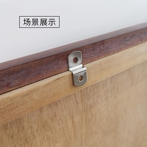 Hz Z-shaped Corner <b>Bracket</b> Steel <b>Silver</b> 90-degree Fixation Hardware Connector For Photo Frame Support - Product Image 2