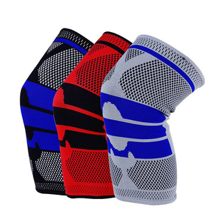 Genouillère de compression respirante antidérapante Polyester Nylon Fitness Running Tricoté Genouillère Protection douce - Product Image 1