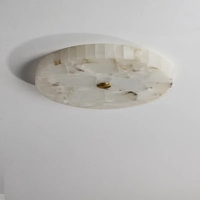 Lustre de plafond moderne en marbre 2025, style luxe léger français, avec éclairage LED, lampe décorative blanche, nouveau design pour salon