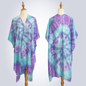 MIO nuovo <span class=keywords><strong>Cardigan</strong></span> Tie Dye da donna costume da bagno coprente <span class=keywords><strong>Kimono</strong></span> antirughe per donna - Product Image 4