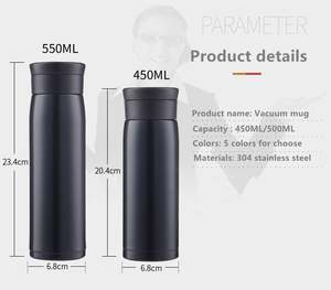 Productos de Oficina Populares 2025, Tazas de Viaje de Acero Inoxidable Aisladas de 550 ml o 450 ml para Regalos Corporativos, Cumpleaños o Uso Diario - Product Image 6