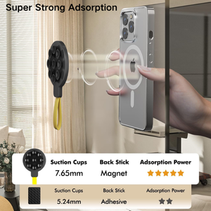 Tendance Salle De Bains Étanche Silicone Magnétique Téléphone Grip Fort Aimant Ventouse Réglable Mobile Téléphone Titulaire - Product Image 2