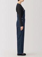 Combinaison formelle élégante OEM ODM combinaison ample en denim bleu foncé à bretelles pour femmes pantalon cargo de décoration avec poches
