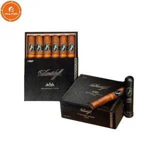 Negro venta al por mayor de madera Premium Humidor tapa deslizante cigarro caja de embalaje