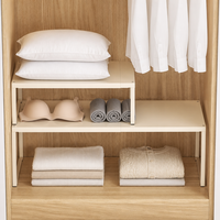 Organisateur de vêtements télescopique réglable en acier au carbone, gain de place, pour placard de salon moderne, sans perçage, extensible