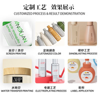 Flacon vide en PE de 50g pour crème solaire portable en plastique avec lanière, crème pour les mains à visser pour enfants, crème pour le visage et fond de teint