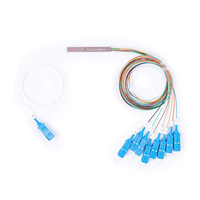 Séparateur PLC pour tube en acier FTTH Mini répartiteur PLC 1x8 SC-UPC avec connecteur PLC à fibre optique