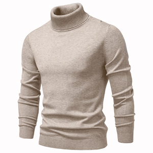 Suéter de <span class=keywords><strong>Cuello</strong></span> <span class=keywords><strong>Alto</strong></span> para <span class=keywords><strong>Hombre</strong></span>, Color Sólido, Casual, para Otoño e Invierno - Product Image 1