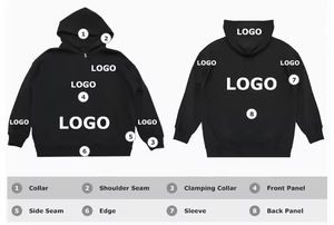 Sweatshirts à capuche unisexes en tricot surdimensionné de haute qualité avec logo personnalisé pour l'hiver Sweats à capuche décontractés grande taille - Product Image 4