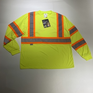 Custom Logo Fluorescent Hi Vis Workwear Long Sleeve Yellow Work Tops Construction <strong>Engineer</strong> Reflective Quick Dry Safety <strong>T</strong> <strong>Shirt</strong> - Product Image 4
