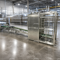 Système de manutention de chariots en acier inoxydable pour le chargement et le déchargement automatique de plateaux sur rayonnages industriels pour ligne de production de boulangerie