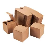 Boîtes en papier kraft marron pliables personnalisées de petite taille pour emballages de crèmes de beauté, gloss à lèvres, produits de soin de la peau, cosmétiques, avec gaufrage de haute qualité