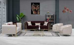 Canapé moderne WINSTAR avec structure en acier inoxydable <span class=keywords><strong>et</strong></span> revêtement en tissu <span class=keywords><strong>pour</strong></span> <span class=keywords><strong>salon</strong></span> - Product Image 6
