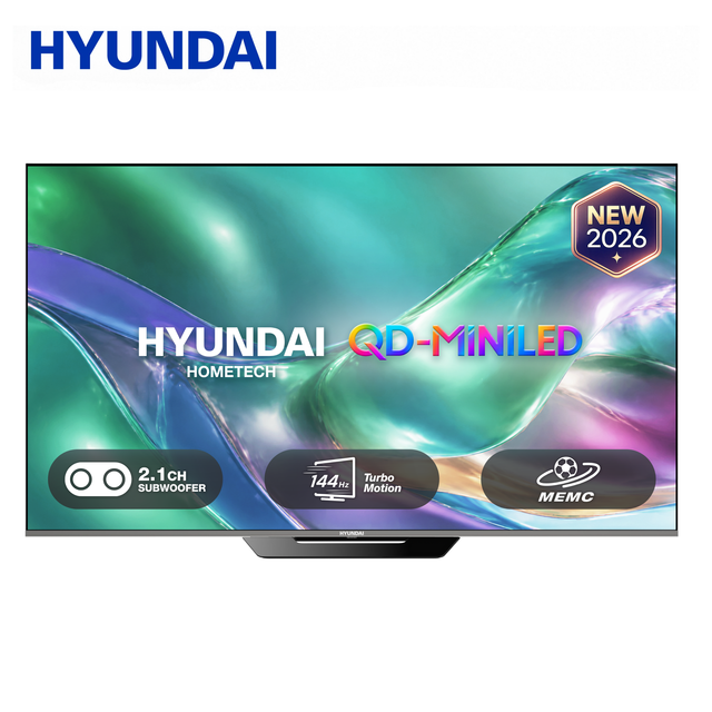 HYUNDAI Smart Television 100 Inch Home Cinema Mini LED Television 4K Ultra HD 100% NTSC 100000:1 Contrast 32GB Smart TV