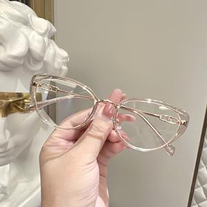 Montures de lunettes Danyang Cat Eye, monture complète en résine, anti-lumière bleue, lunettes tendance pour femmes, grande taille 210726 - Product Image 4