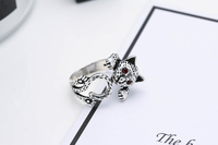 Personality New 2021 Fashion Adjustable Jewelry Thai Silver Crystal Temperament Opening Rings