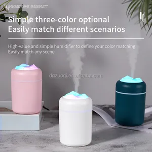 New Factory Direct 270ML H2o Portable Mini Car Home Ultrasonic Cool Essential Oil Diffusers Usb Air Humidifier With 7 Led Light