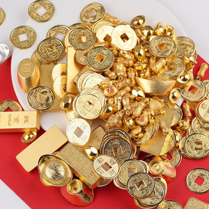 Monedas de Oro Simuladas, Mini Adornos Metálicos, Forma Irregular, Artículos de Escritorio, Decoración de Año Nuevo Chino, Varios Modelos - Product Image 2