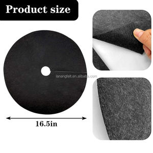 Anneau de paillis rond de 1 mm, protecteur d'arbre, tapis non tissé, réutilisable, barrière <span class=keywords><strong>anti</strong></span>-mauvaises herbes résistante, <span class=keywords><strong>FEUTRE</strong></span> pour la lutte contre les mauvaises herbes, protection des racines - Product Image 3