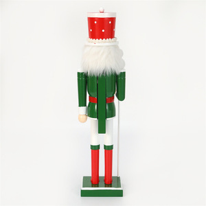 Décorations de Noël en bois en gros, série de bonbons rouges <span class=keywords><strong>et</strong></span> verts, <span class=keywords><strong>casse</strong></span>-noisettes de 38 cm, cadeaux, décorations de Noël, <span class=keywords><strong>casse</strong></span>-noisettes en bois - Product Image 6