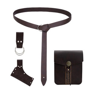 Ceinture <span class=keywords><strong>de</strong></span> <span class=keywords><strong>Chevalier</strong></span> Médiéval Transfrontalière, Style Viking Nordique Rétro, avec Clip <span class=keywords><strong>de</strong></span> Jupe et Sac Banane à Design <span class=keywords><strong>de</strong></span> Fourreau, Accessoire <span class=keywords><strong>de</strong></span> Cosplay d'Halloween - Product Image 5