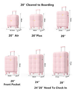 MGOB 14 Inch <strong>Mini</strong> Suitcase Lightweight Underseat Luggage with Spinner Caster Waterproof PC Cute Cabin Case Strap Carry Luggage - Product Image 3