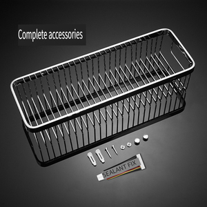 Estante de Baño Moderno de Acero Inoxidable 304, Impermeable, Rectangular, de Pared, de Dos Niveles, con Cesta de Almacenamiento para Toallas, para Ducha - Product Image 4