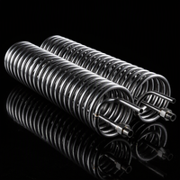 Échangeur de chaleur à serpentin immergé SS304, type tube hélicoïdal, pour le refroidissement des réservoirs de réacteurs chimiques, application industrielle