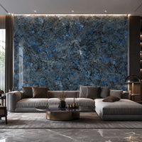 Nouvelles dalles en pierre frittée bleu saphir, aspect marbre poli, carrelage en céramique et porcelaine 1600 x 3200 x 12 mm