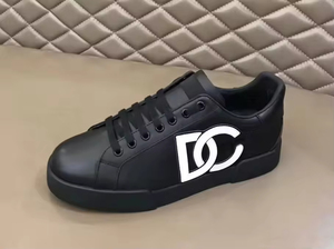 Chaussures de sport en cuir véritable à lacets de marque personnalisée, semelles épaisses, chaussures de basket-ball plates décontractées pour hommes et femmes - Product Image 2