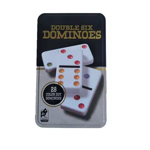Dominoes Manufacturers 28 Professional Educational Toys Tin Box Packing Domino For Kids