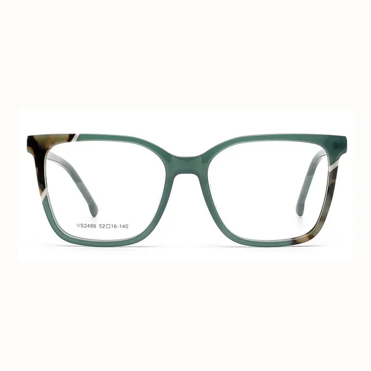 2024 Newest Computer Anti Blue Light Retro Square Optical Frame Wholesale Women Eyewear Ladies Eyeglasses Design Eye Glasses