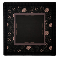 Elegante Tapete de Mahjong Americano Plegable con Estampado de Crisantemos, de Goma Antideslizante, Cubierta Impermeable para Mesa de Juego, Guía de Reglas de Juego