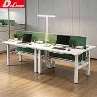 Cadre de bureau électrique double commercial avec structure à double plateau gain de place