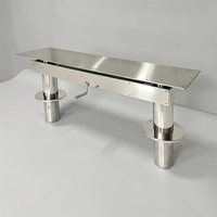 Base de table élévatrice en acier inoxydable 316 sur mesure, cadre de table réglable en hauteur manuel à vis sans fin autobloquant en laiton pour bateau
