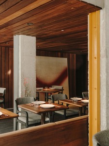 Luxury Modern Minimalist Wood Commercial Restaurant <b>Dining</b> Set <b>Tables</b> and Chairs for 5 Star Hotel Interior - Product Image 1
