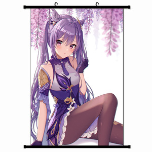 60*90cm 40*60cm 34 modèles japon bonne qualité <span class=keywords><strong>Genshin</strong></span> <span class=keywords><strong>Impact</strong></span> peintures suspendus tissu affiche mur défilement affiche - Product Image 3