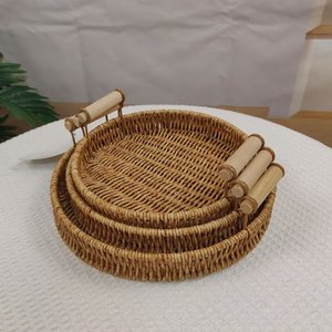 Keranjang Penyimpanan Bunga Jamur Kustom untuk Dekorasi Rumah, Piknik, Anti Air, Rotan, Cucian, Buah, Camilan, Roti, Bentuk Lingkaran, Personalisasi - Product Image 4