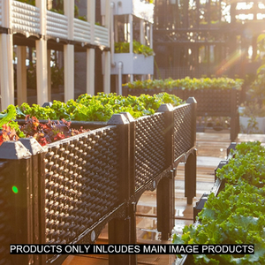 Potager surélevé durable de 80 cm avec pieds, bac de jardin extérieur pour légumes, herbes et fleurs - Sac de culture durable - Product Image 1