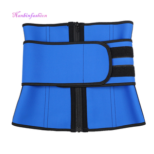 Zanzenanbin — <span class=keywords><strong>ceinture</strong></span> d'exercice à trois couches, fermeture éclair, pour femmes, Latex bleu, entraîneur de <span class=keywords><strong>taille</strong></span> - Product Image 2
