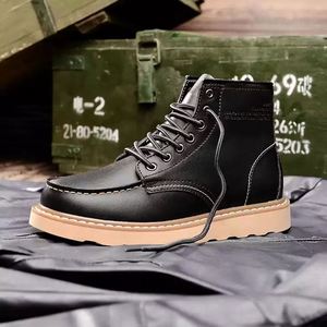 Botas de Hombre de Cuero Genuino para Otoño e Invierno, Botas de Trabajo de Cuero, Botas de Exterior de Caña Alta - Product Image 3
